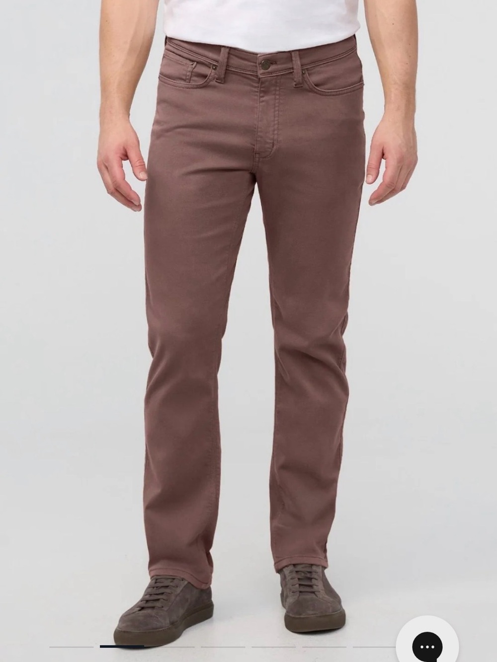 DU/ER Men's No Sweat Relaxed Taper Pants in Mars (Reddish Brown) - 34 x 32